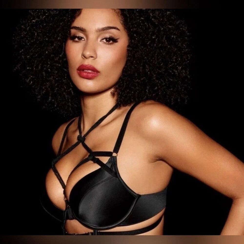 RARE Honey Birdette SHIBARI 2016 Black Rope Bondage Bra 36D